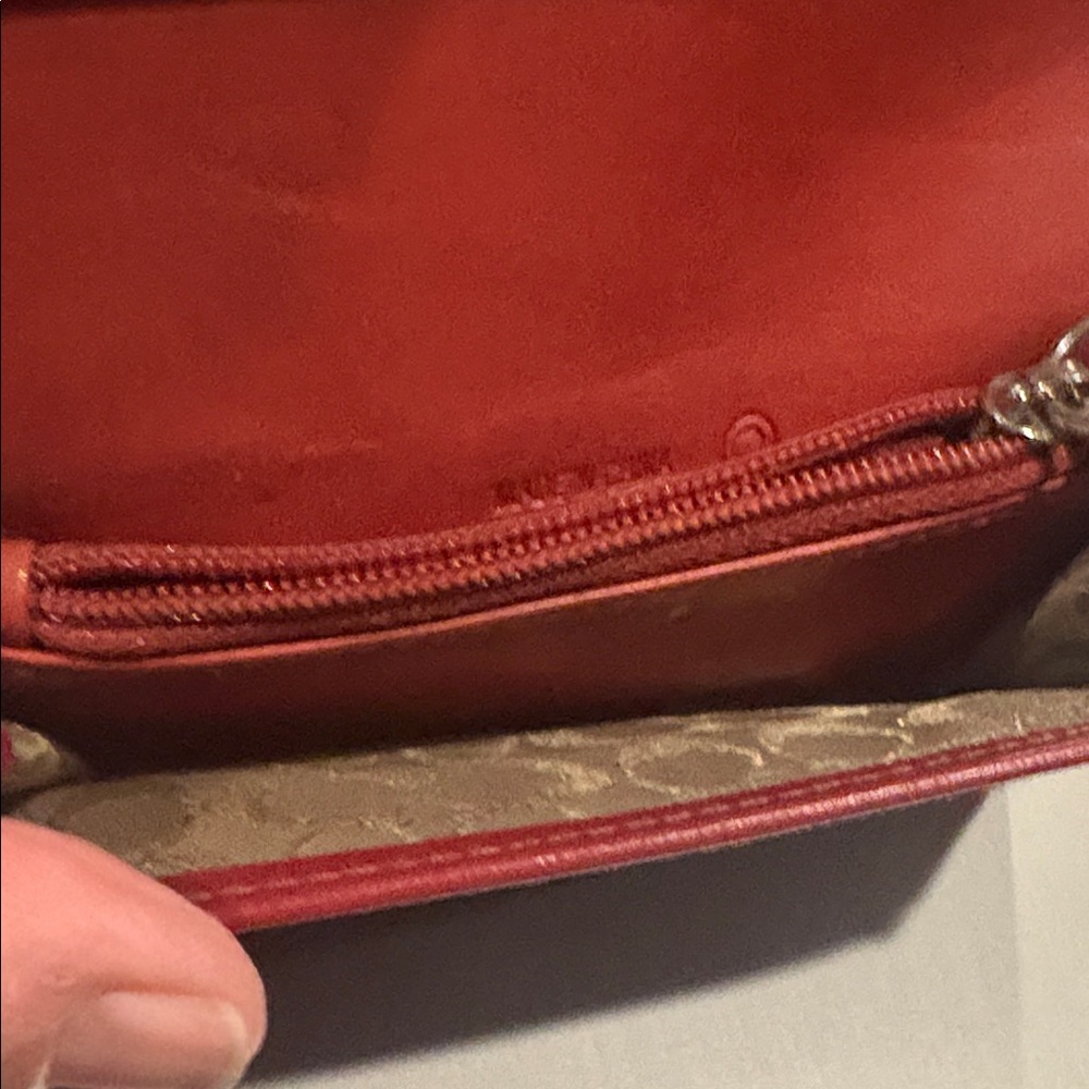 Coach Red Leather Wallet - Picture 4 of 7